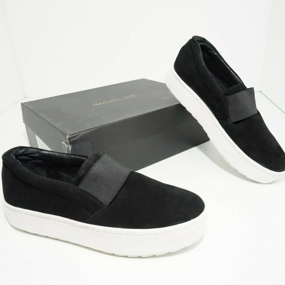 Rachel Zoe Black Suede Women's Platform Flats 8.5 - Picture 4 of 12